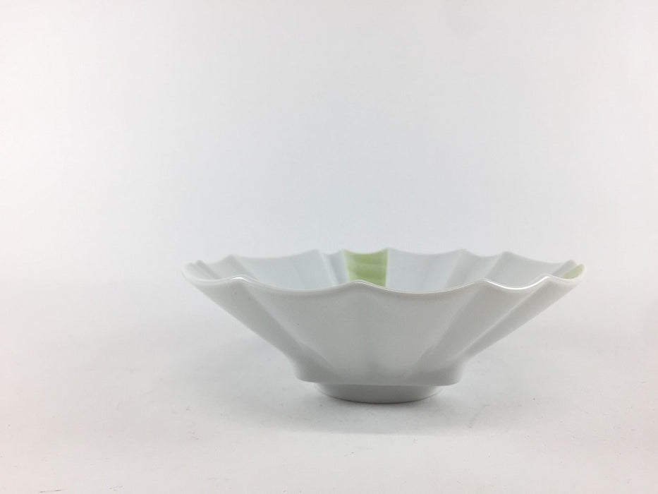 【SALE】14cm切子鉢　緑ウェーブ　14.5cm　有田焼【訳あり】