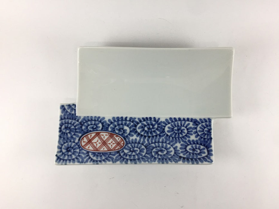 【SALE】タコ唐草地紋合せ皿　20cm　有田焼【訳あり】