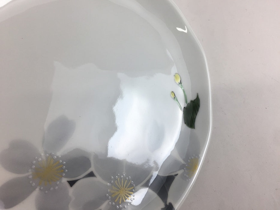 【SALE】19cm楕円皿　うすずみ桜　有田焼【訳あり】(j.R)
