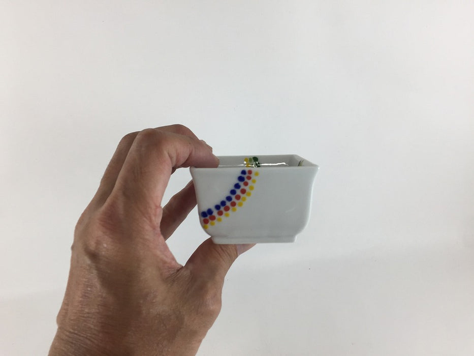 【SALE】角小鉢.花火　7cm　波佐見焼(j.R)【訳あり】