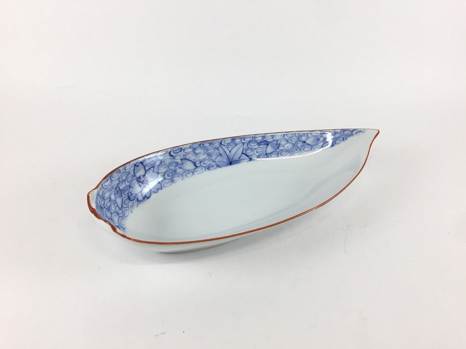 【SALE】うず春秋　笹皿　20cm　波佐見焼【訳あり】