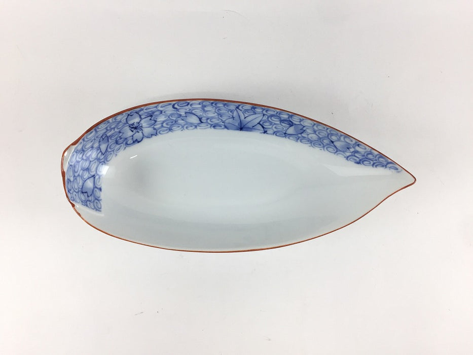 【SALE】うず春秋　笹皿　20cm　波佐見焼【訳あり】