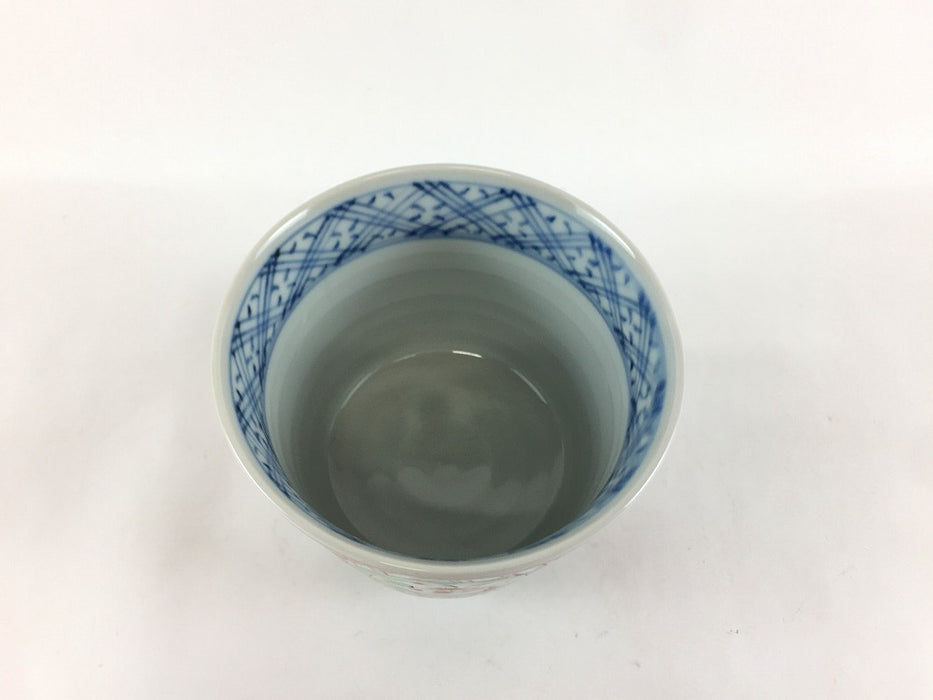 【SALE】赤絵地紋花丸紋四脚小鉢　10cm　有田焼【訳あり】