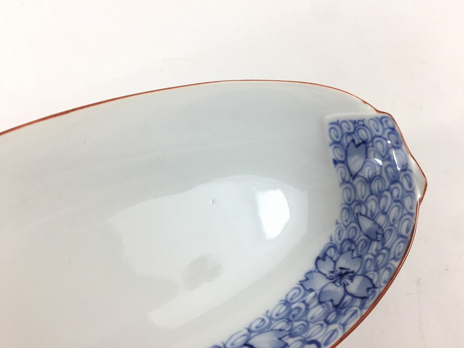【SALE】うず春秋　笹皿　20cm　波佐見焼【訳あり】