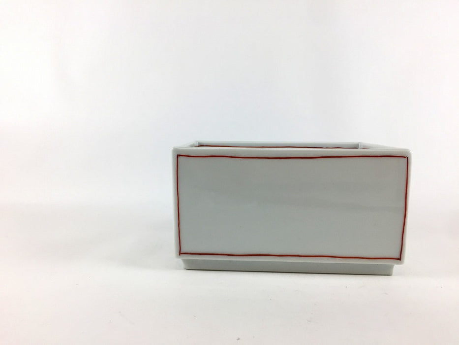 【SALE】長角4寸向付/錦赤線　11.5cm　有田焼【訳あり】