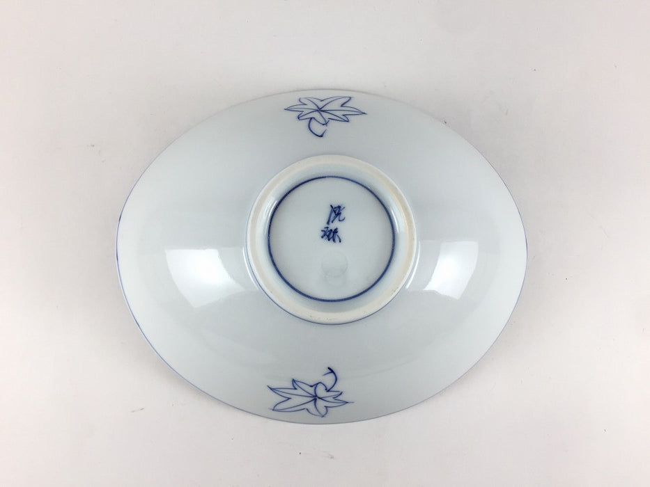 160楕円鉢　染紅葉詰　16cm　波佐見焼