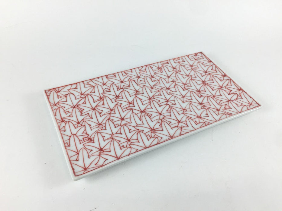 185短冊皿　紅葉詰　(青/赤)　19cm　波佐見焼