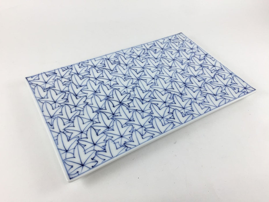 215短冊皿　紅葉詰　(青/赤)　22cm　波佐見焼