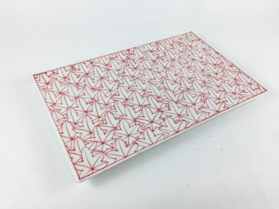 215短冊皿　紅葉詰　(青/赤)　22cm　波佐見焼
