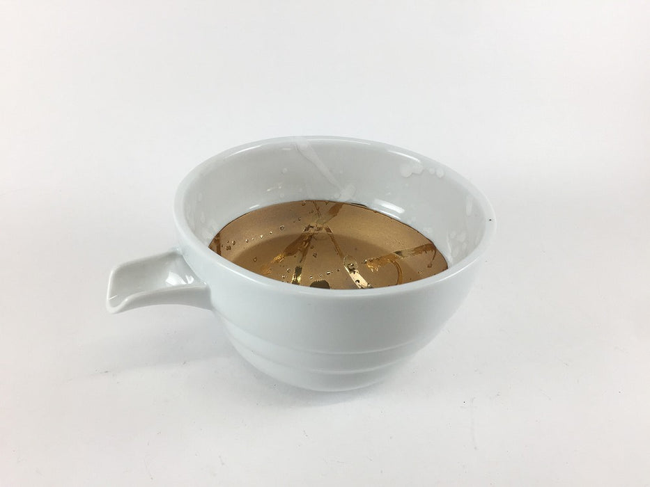 【SALE】145片口鉢　白タタキ金巻　14.5cm　三川内焼【訳あり】
