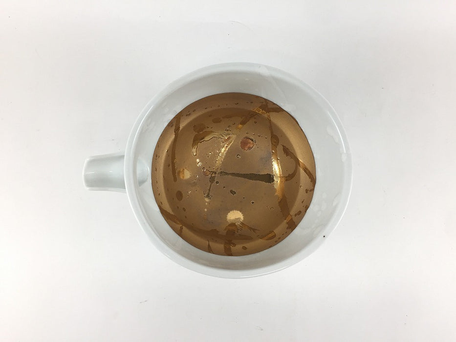 【SALE】145片口鉢　白タタキ金巻　14.5cm　三川内焼【訳あり】