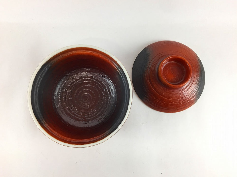 【SALE】黒茶蓋物　12cm　有田焼【訳あり】