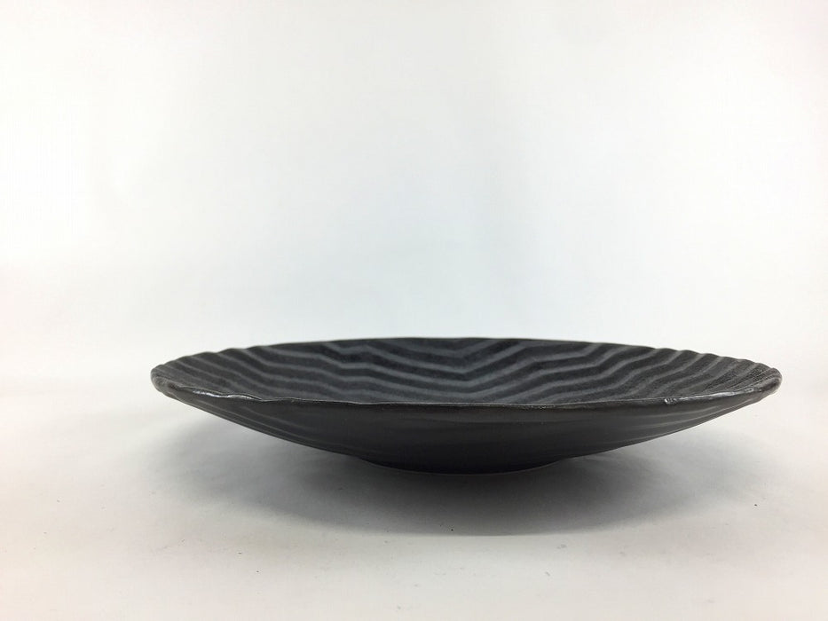 【SALE】220ゼブラ平鉢　泡黒彩　22cm　有田焼【訳あり】