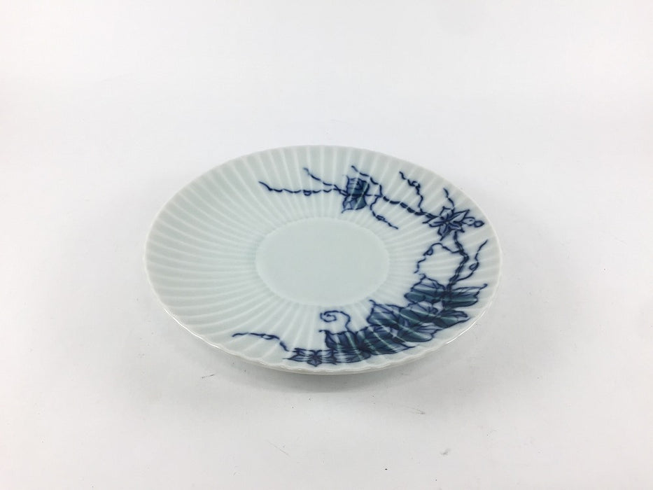 【SALE】15cmしのぎ皿　染風葉　有田焼【訳あり】