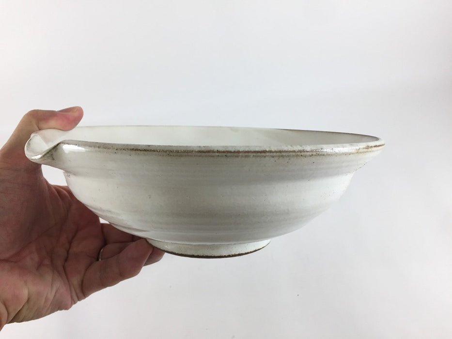 【SALE】白化粧かぶと鉢　22cm　波佐見焼(j.R)【訳あり】