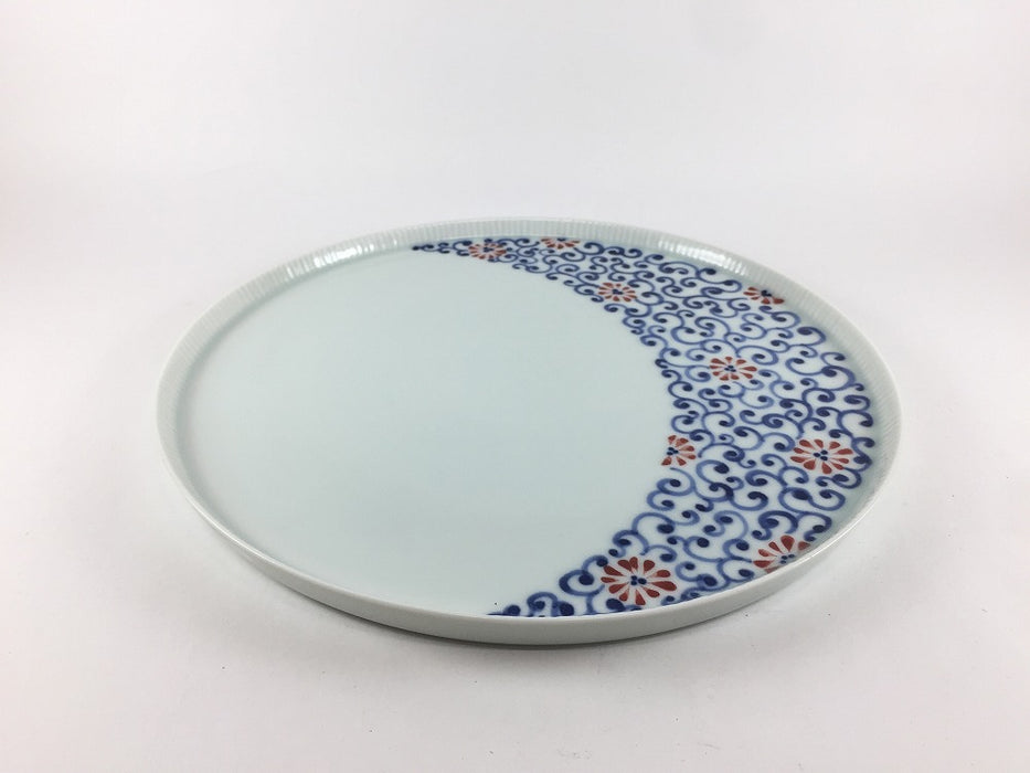 【SALE】245e-plate　菊唐草　24.5cm　有田焼【訳あり】