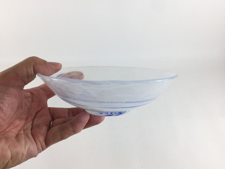 【SALE】流水17cm反鉢 　硝子(j.R)【訳あり】