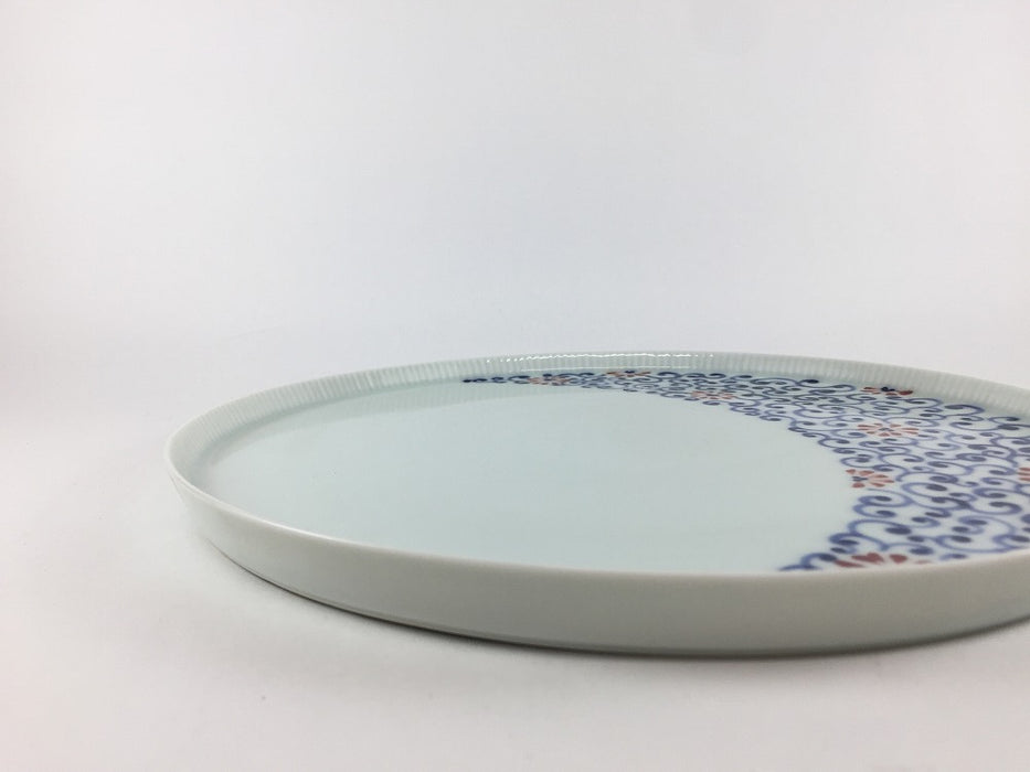 【SALE】245e-plate　菊唐草　24.5cm　有田焼【訳あり】