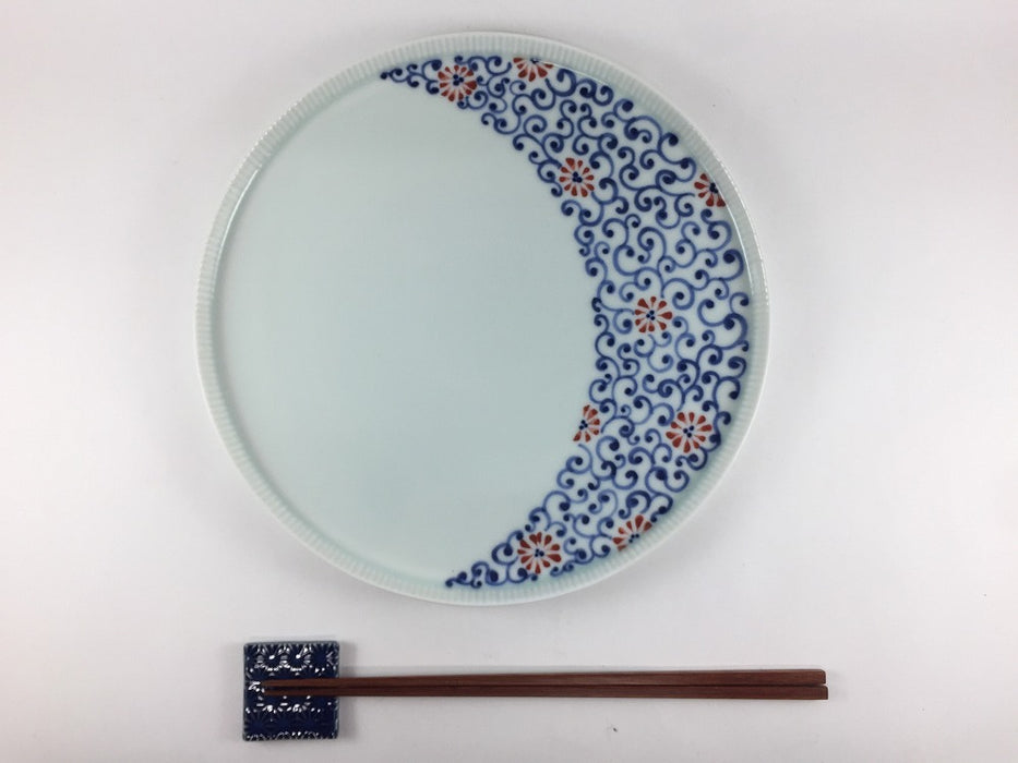 【SALE】245e-plate　菊唐草　24.5cm　有田焼【訳あり】