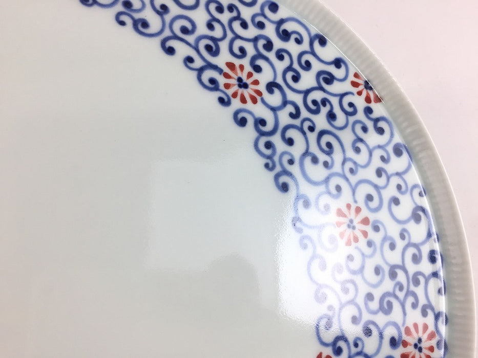 【SALE】245e-plate　菊唐草　24.5cm　有田焼【訳あり】