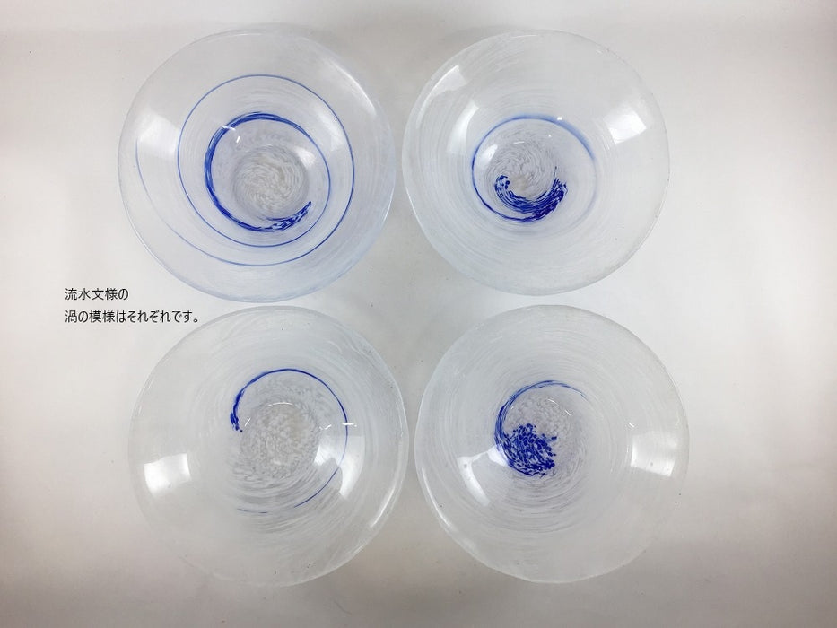 【SALE】流水17cm反鉢 　硝子(j.R)【訳あり】