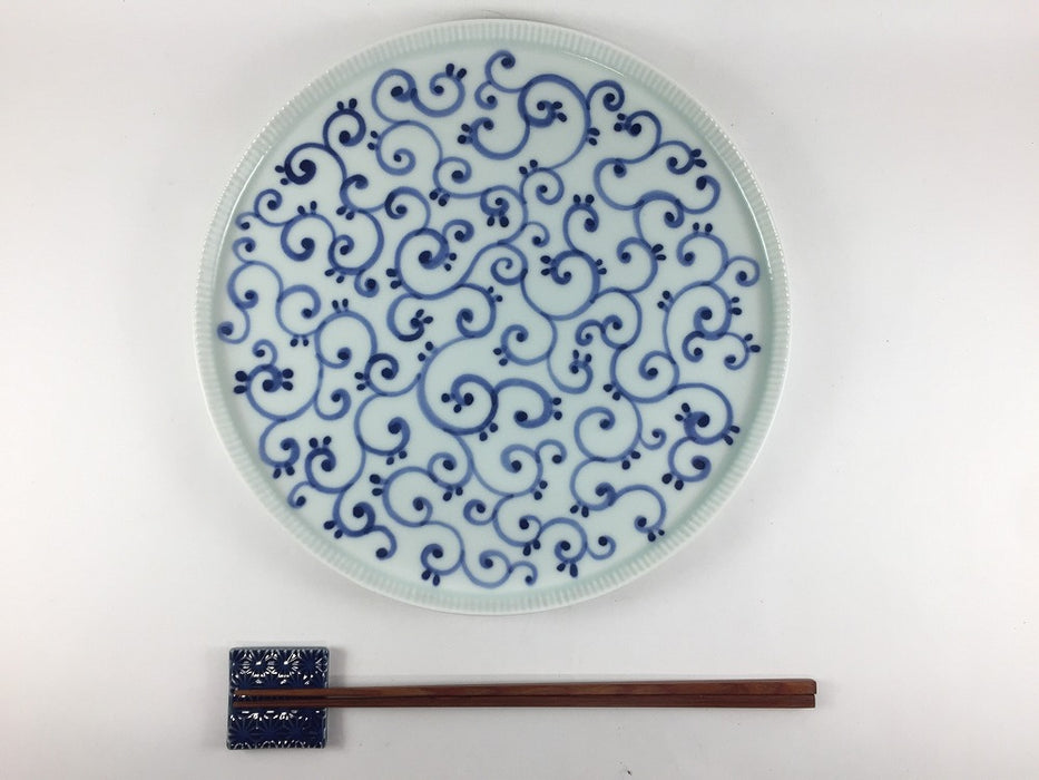 【SALE】245e-plate　蛸唐草　24.5cm　有田焼【訳あり】