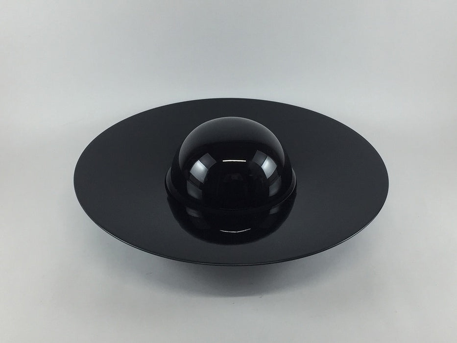 【SALE】ハットスープ皿蓋付き　黒内白　26cm　有田焼【訳あり】