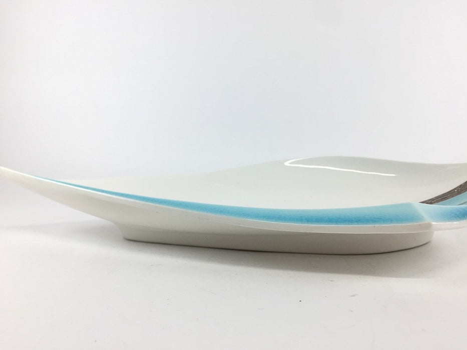 【SALE】半釉銀〆剣先皿　31cm　有田焼【訳あり】