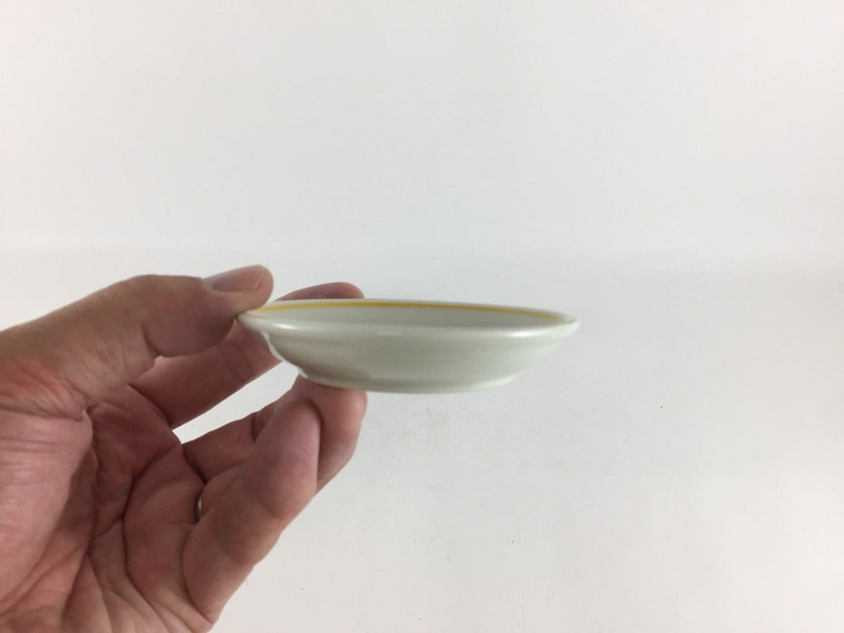 【SALE】9cm小皿.黄筋 　有田焼(j.R)【訳あり】