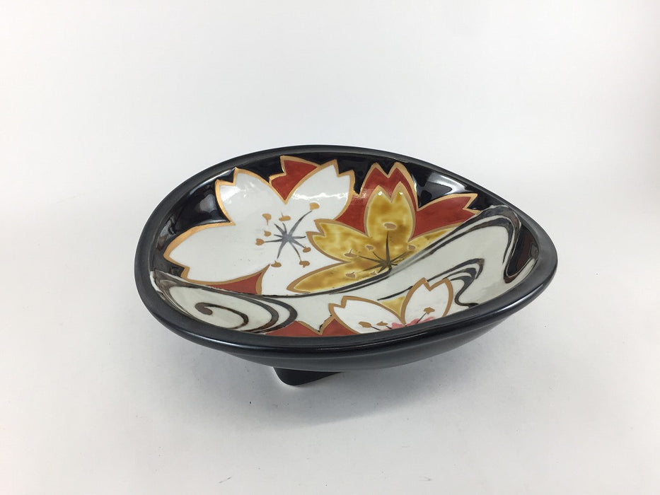 【SALE】足角楕円向　桜波朱彩　20cm　有田焼【訳あり】