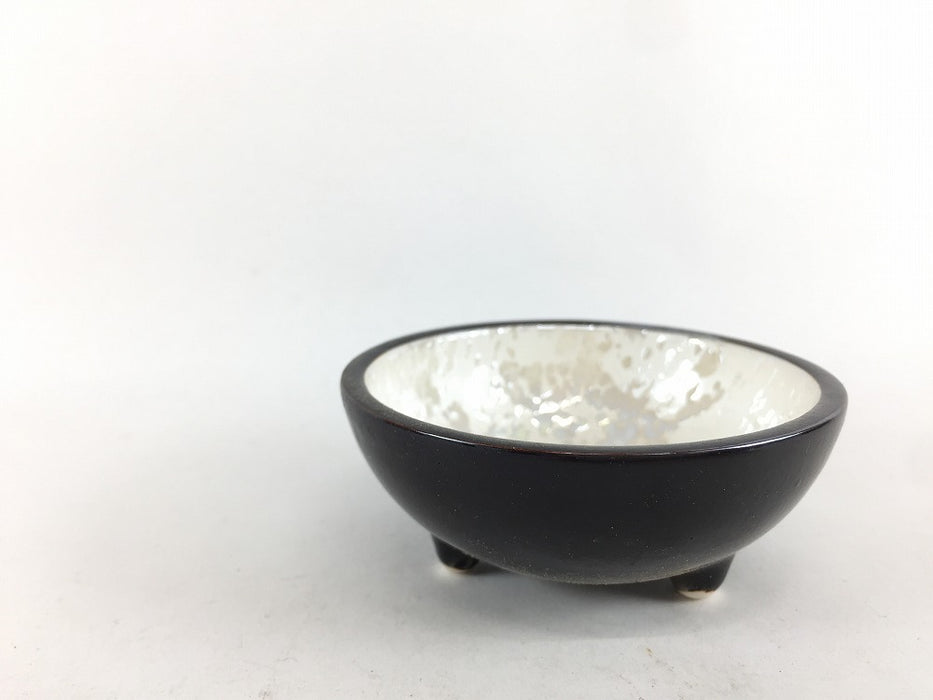 【SALE】ラスター黒　三ツ足チョコ　7cm 　有田焼(j.R)【訳あり】