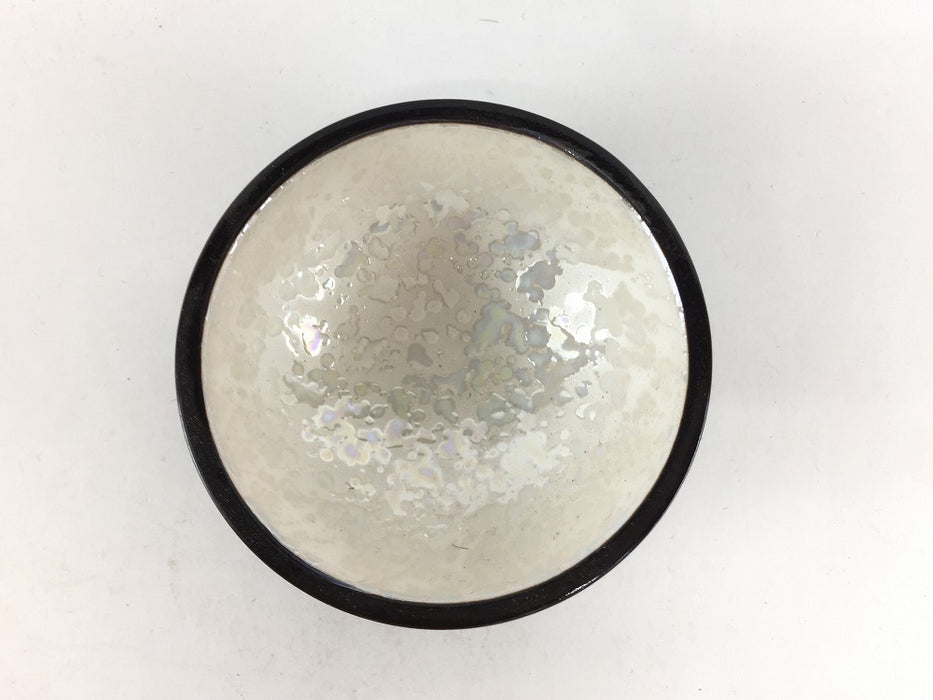 【SALE】ラスター黒　三ツ足チョコ　7cm 　有田焼(j.R)【訳あり】