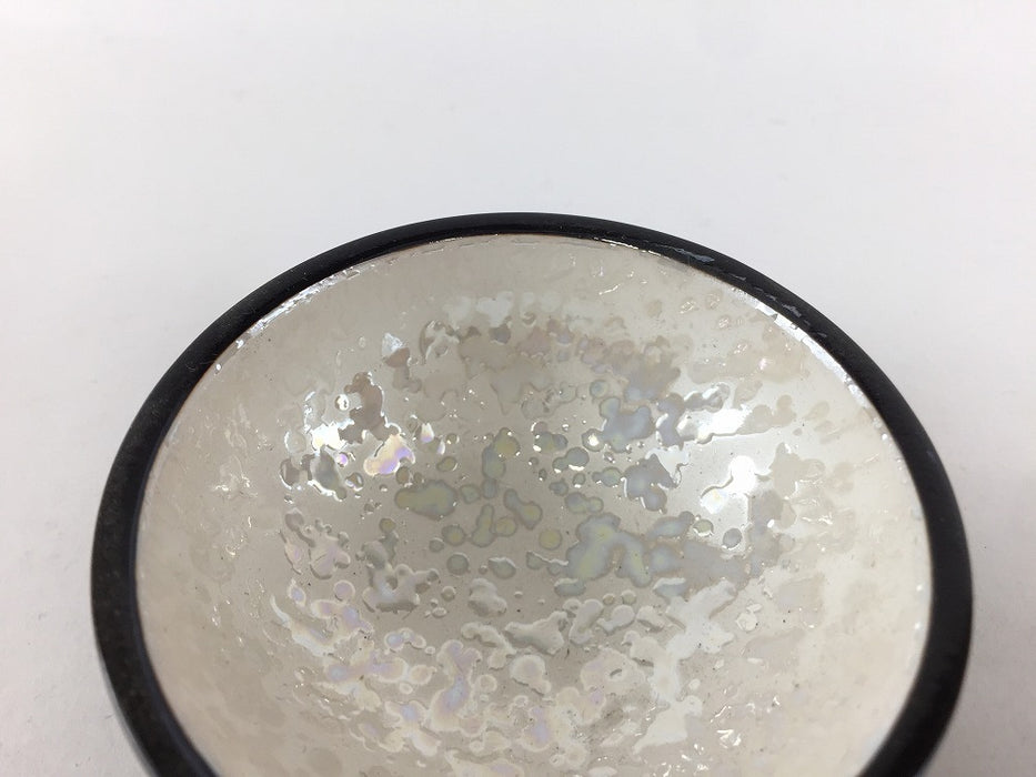 【SALE】ラスター黒　三ツ足チョコ　7cm 　有田焼(j.R)【訳あり】