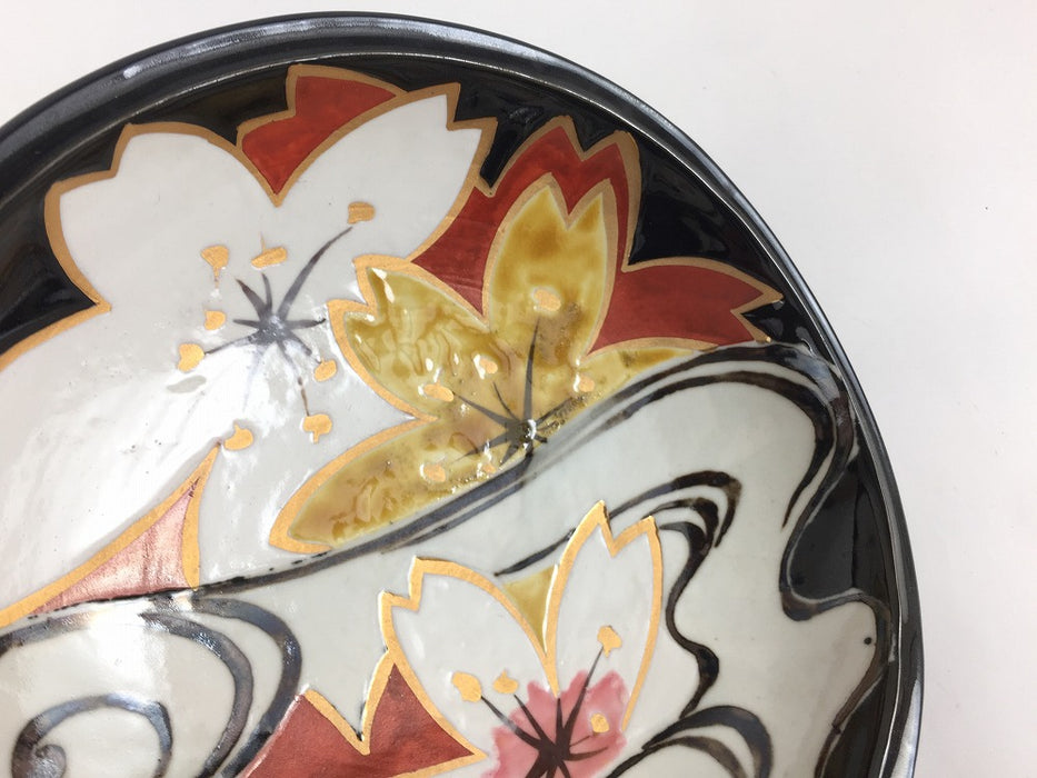 【SALE】足角楕円向　桜波朱彩　20cm　有田焼【訳あり】
