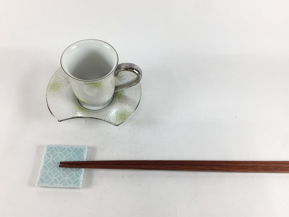 【SALE】ラスターグリーン吹　デミタスカップソーサー　5cm/60cc 　有田焼(j.R)【訳あり】