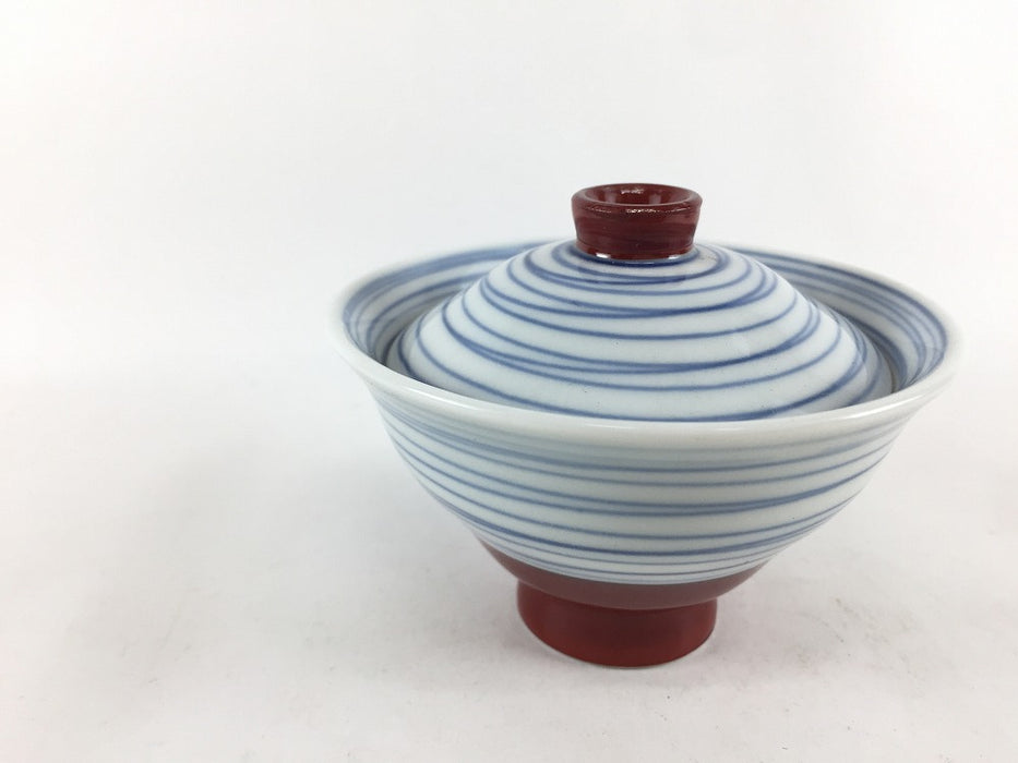 【SALE】独楽筋.9cmミニ蓋物 　肥前有田焼(吉田焼)(j.R)【訳あり】