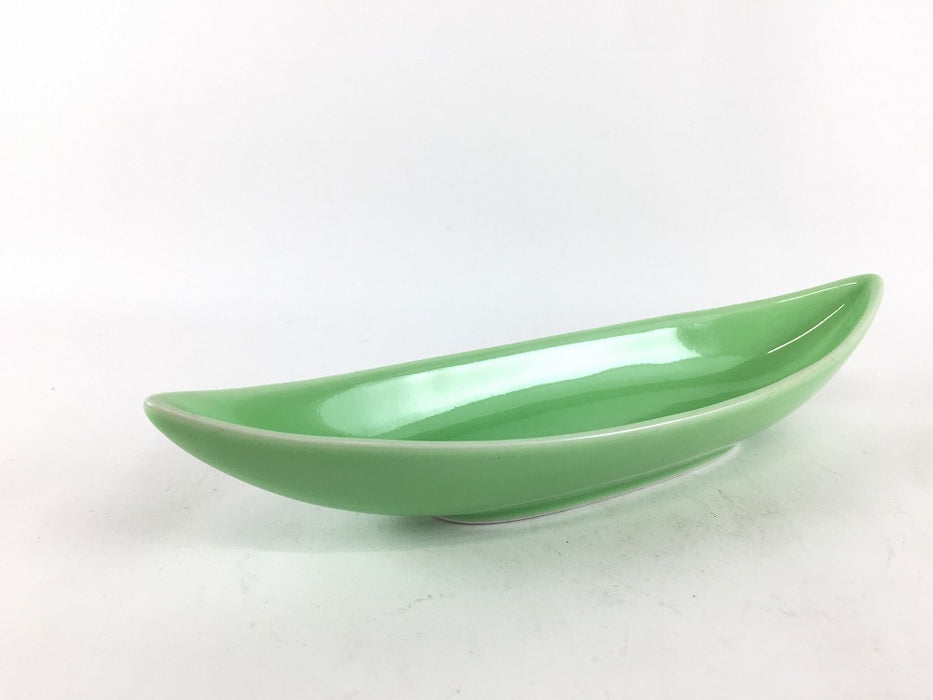 【SALE】18cm笹舟小鉢.緑 　有田焼(j.R)【訳あり】