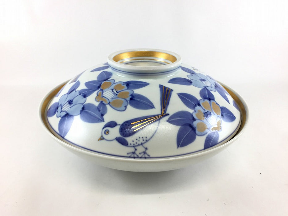 【SALE】錦マット花鳥骨ムシ　22cm　有田焼【訳あり】