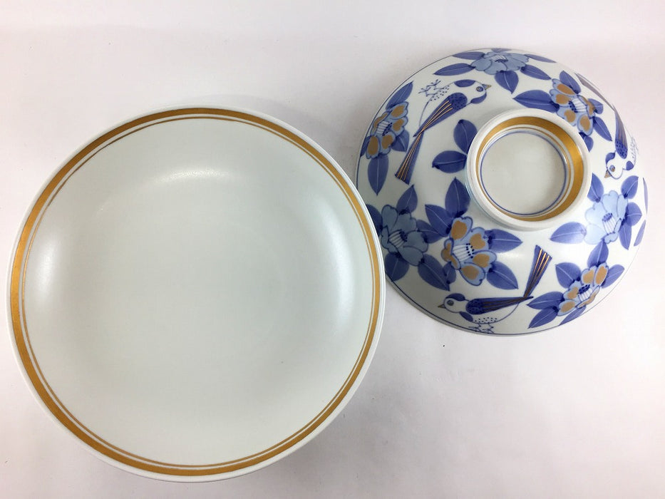 【SALE】錦マット花鳥骨ムシ　22cm　有田焼【訳あり】