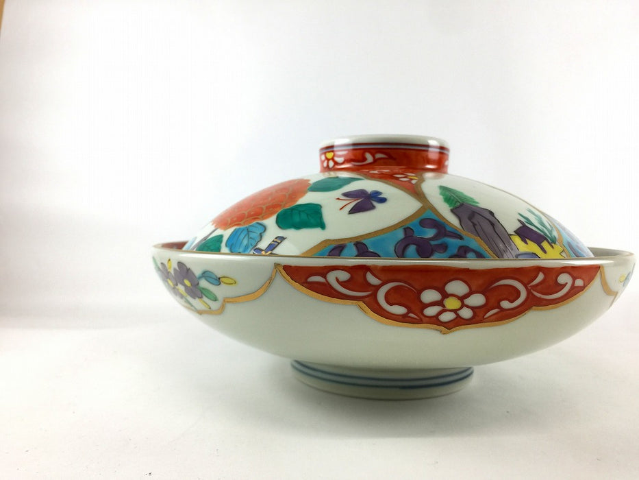 【SALE】染錦あじさい7寸骨むし　21cm　有田焼【訳あり】