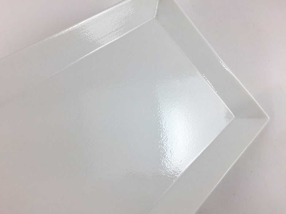 【SALE】白長角38㎝皿　有田焼【訳あり】