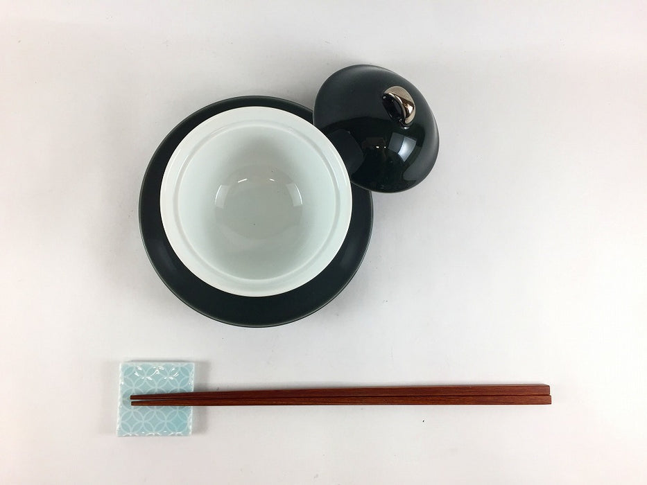 【SALE】小蓋物セット(深紺)　9cm　有田焼【訳あり】