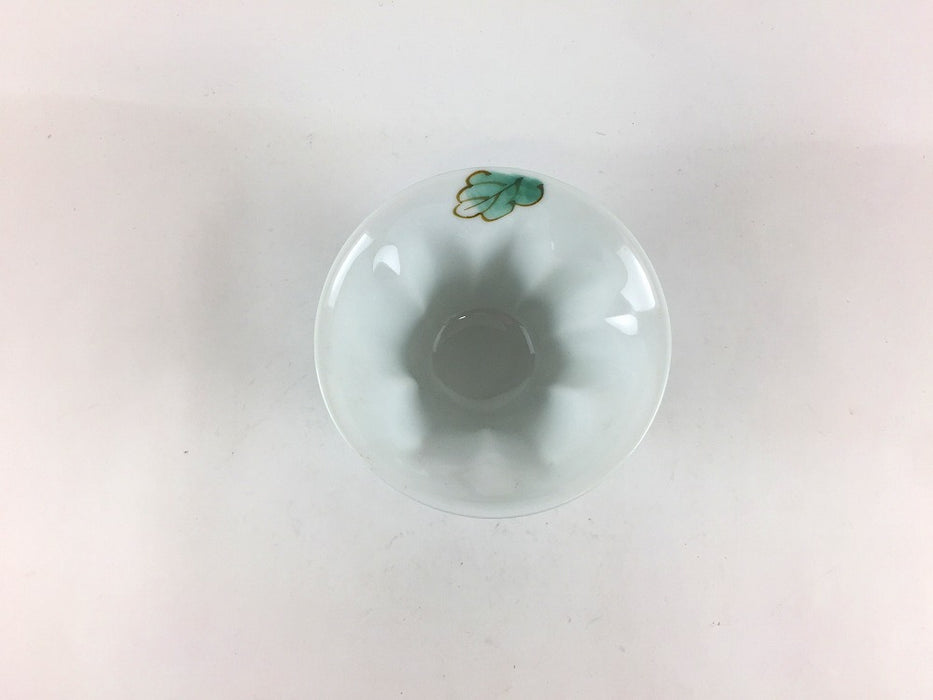 【SALE】緑ボカシ染付紅葉小鉢　9cm　有田焼【訳あり】