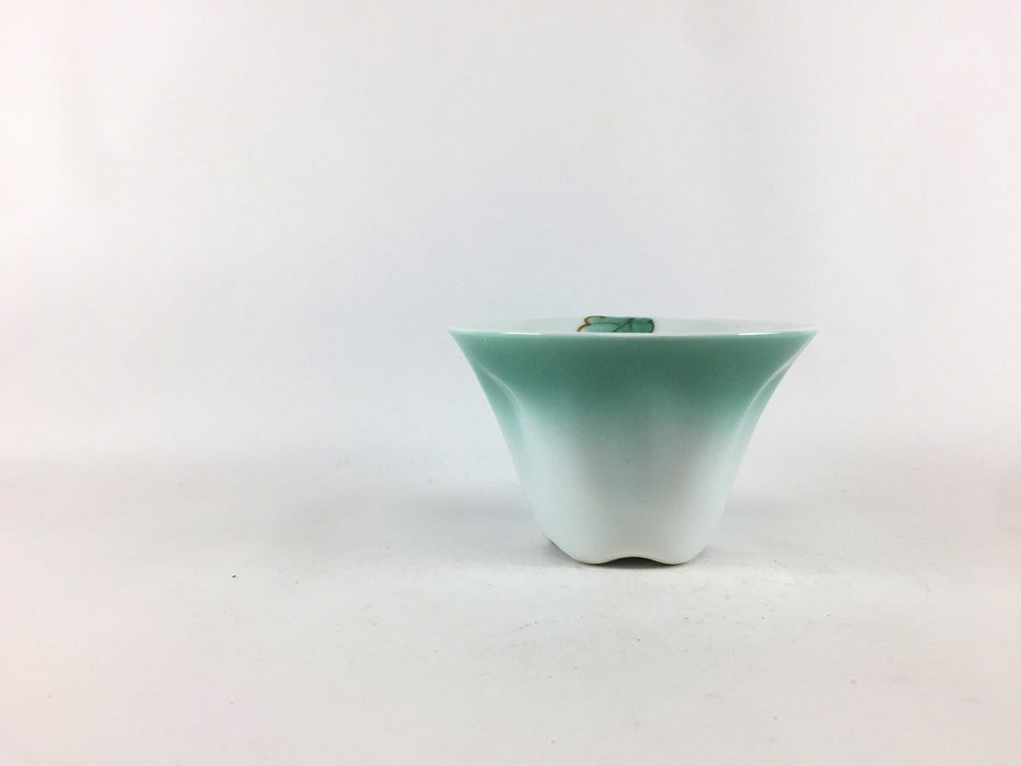 【SALE】緑ボカシ染付紅葉小鉢　9cm　有田焼【訳あり】