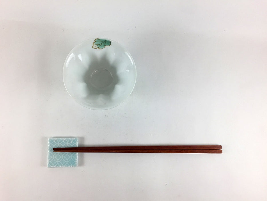 【SALE】緑ボカシ染付紅葉小鉢　9cm　有田焼【訳あり】