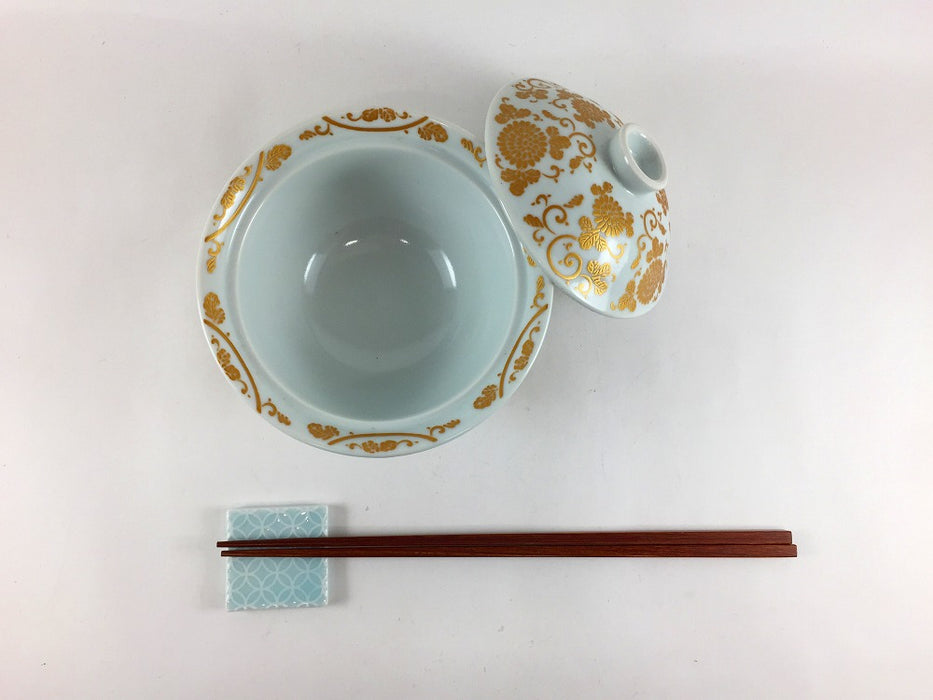 【SALE】反蓋物(白金唐草)　12.5cm　有田焼【訳あり】