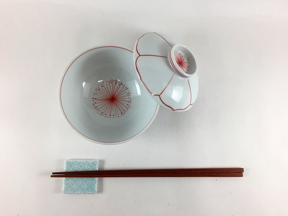 【SALE】旬/花紋110蓋物　11cm　波佐見焼【訳あり】
