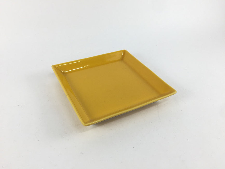 【SALE】105角小皿　(黄)　10cm　有田焼【訳あり】