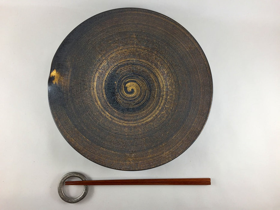 【SALE】金カスリ一押26cm平皿　26cm　有田焼【訳あり】