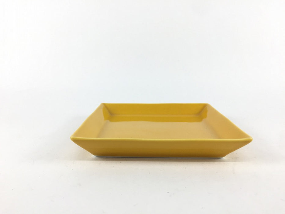 【SALE】105角小皿　(黄)　10cm　有田焼【訳あり】